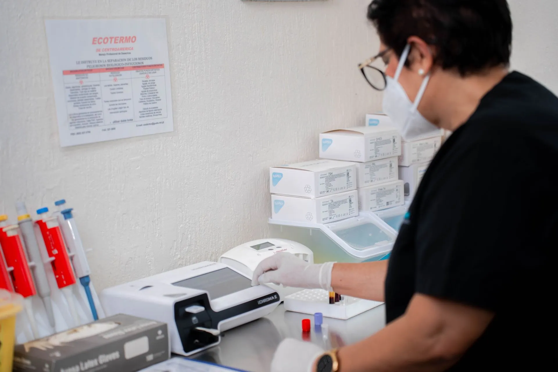 Área de trabajo del laboratorio